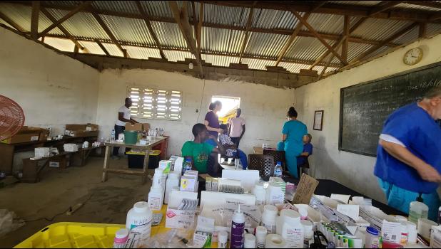The table where prescriptions were filled and patients were counseled. Courtesy Photo