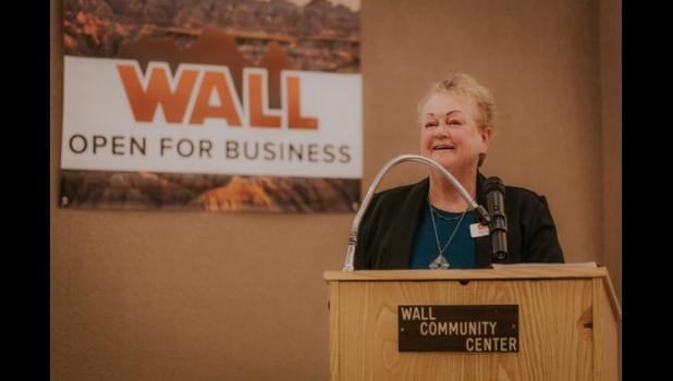 Mary Williams introduced members of the WEDC board of directors at the annual meeting. Courtesy photo