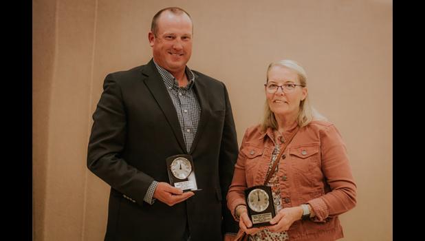 Josh Geigle, Carolyn Anderson, and Marty Huether (not pictured) were recognized for their significant contribution over the last 5 years. Courtesy photo