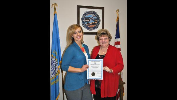 Cheyenne McGriff, Wall Economic Development Director and Cindy Schuler, one of the seven board members of the Wall Economic Development Corporation.