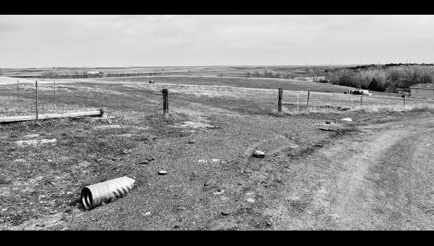 Property north of Oak Street that Mark Carlson and Rusty Olney plan to develop into a residential subdivision. Photograph courtesy of Elizabeth Meighen