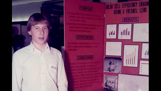 Tom Rancor at the High Plains Regional Science Fair at South Dakota Mines in 1986. Photo Courtesy of School of Mines